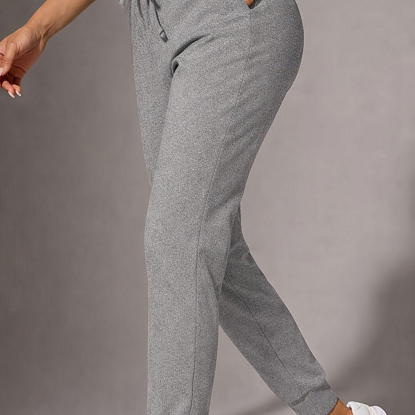 Effortless Jogger Pants for Women with High Waist Drawstring Tapered Cuffed Casual Style