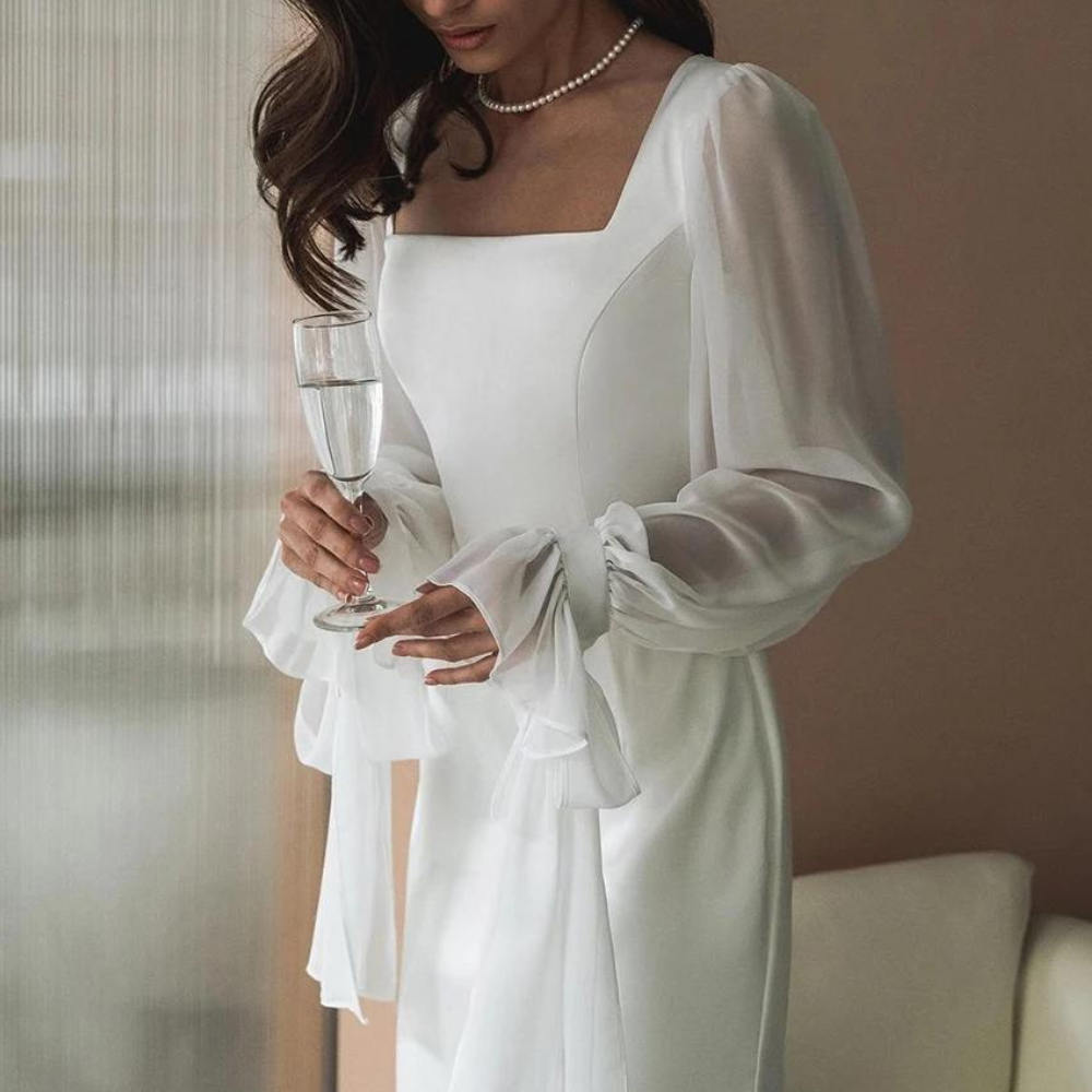 Jessamine | Women's Square Neck Long Sleeve Maxi Dress