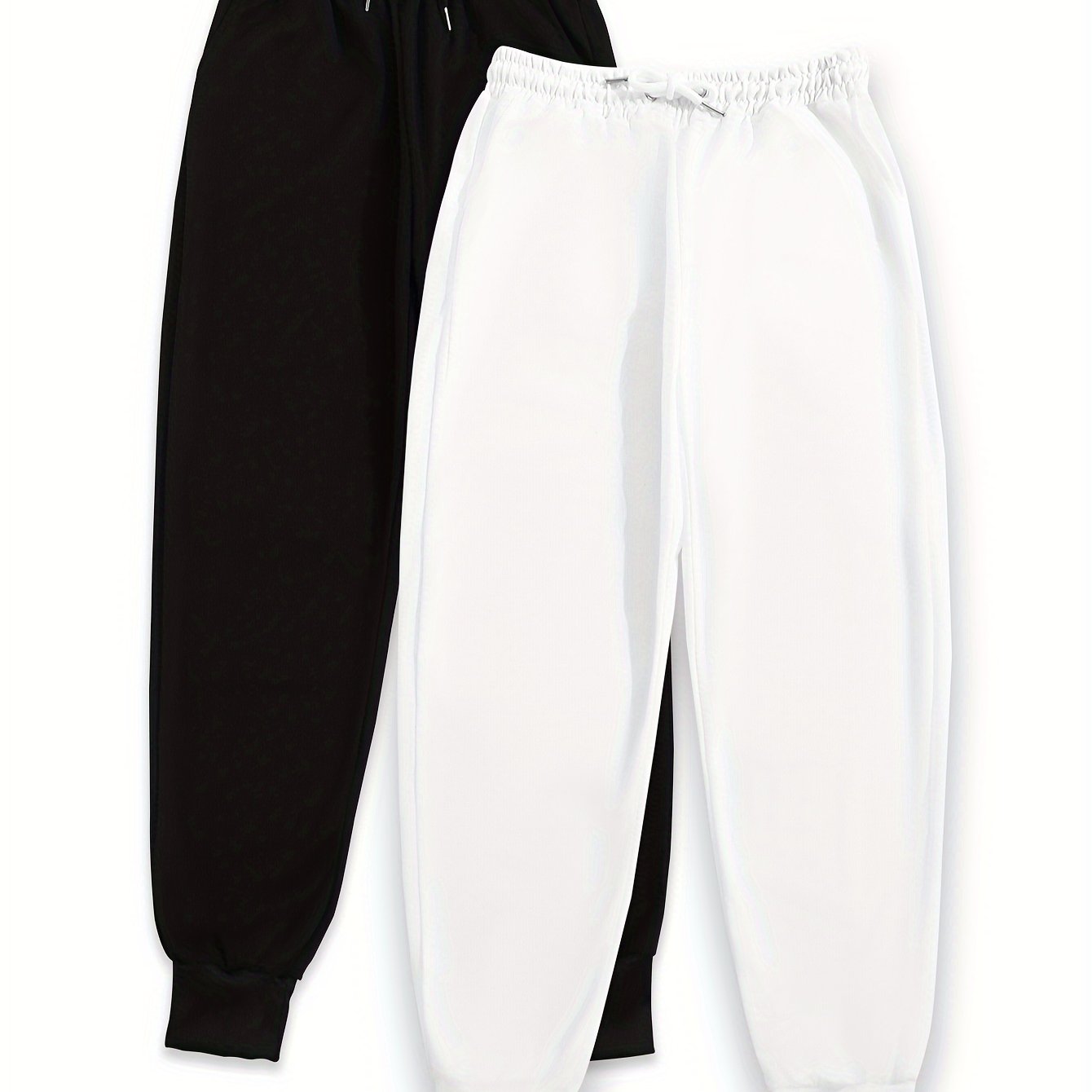 Effortless Fleece Jogger Pants for Women with High Waist Drawstring Tapered Cuffed Relaxed Style