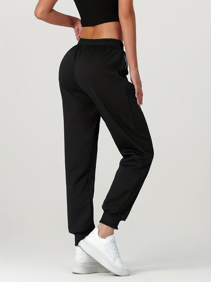 Comfortable Sherpa Lined Jogger Sweatpants for Women with High Waist Drawstring Zip Pocket Cinched Ankle Relaxed Style