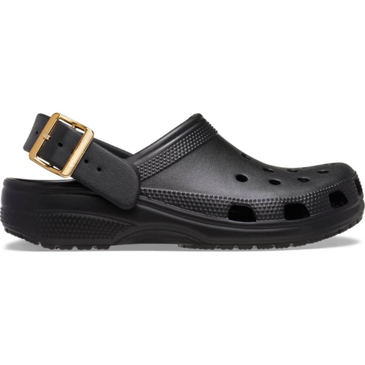 Comfortable Clogs for Women with Perforated Vent Buckle Heel Strap Slip On Style