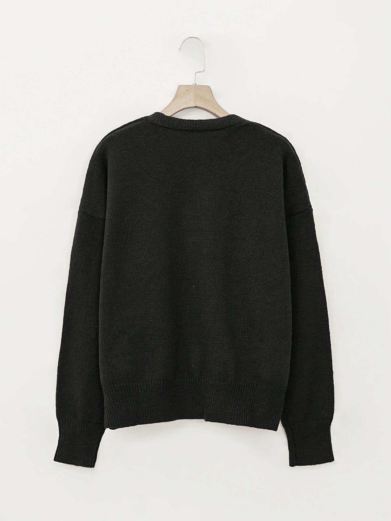 Comfortable Ribbed Cardigan Sweater for Women with V Neck Long Sleeve Button Front Oversized Relaxed Style
