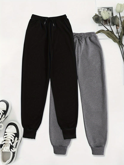 Effortless Fleece Jogger Pants for Women with High Waist Drawstring Tapered Cuffed Relaxed Style
