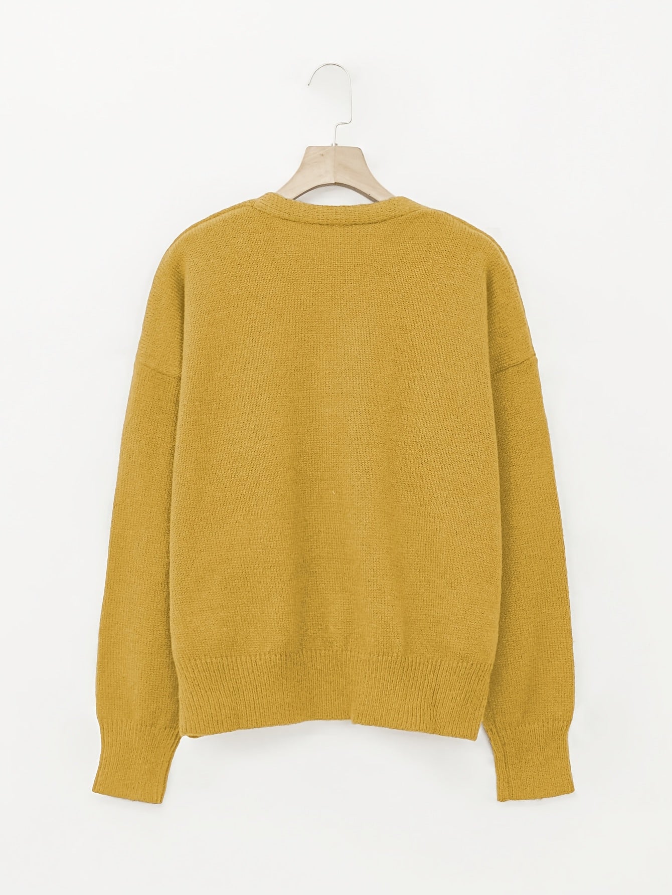 Comfortable Ribbed Cardigan Sweater for Women with V Neck Long Sleeve Button Front Oversized Relaxed Style