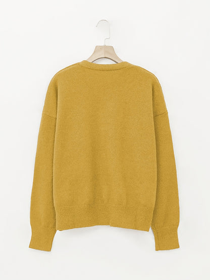 Comfortable Ribbed Cardigan Sweater for Women with V Neck Long Sleeve Button Front Oversized Relaxed Style