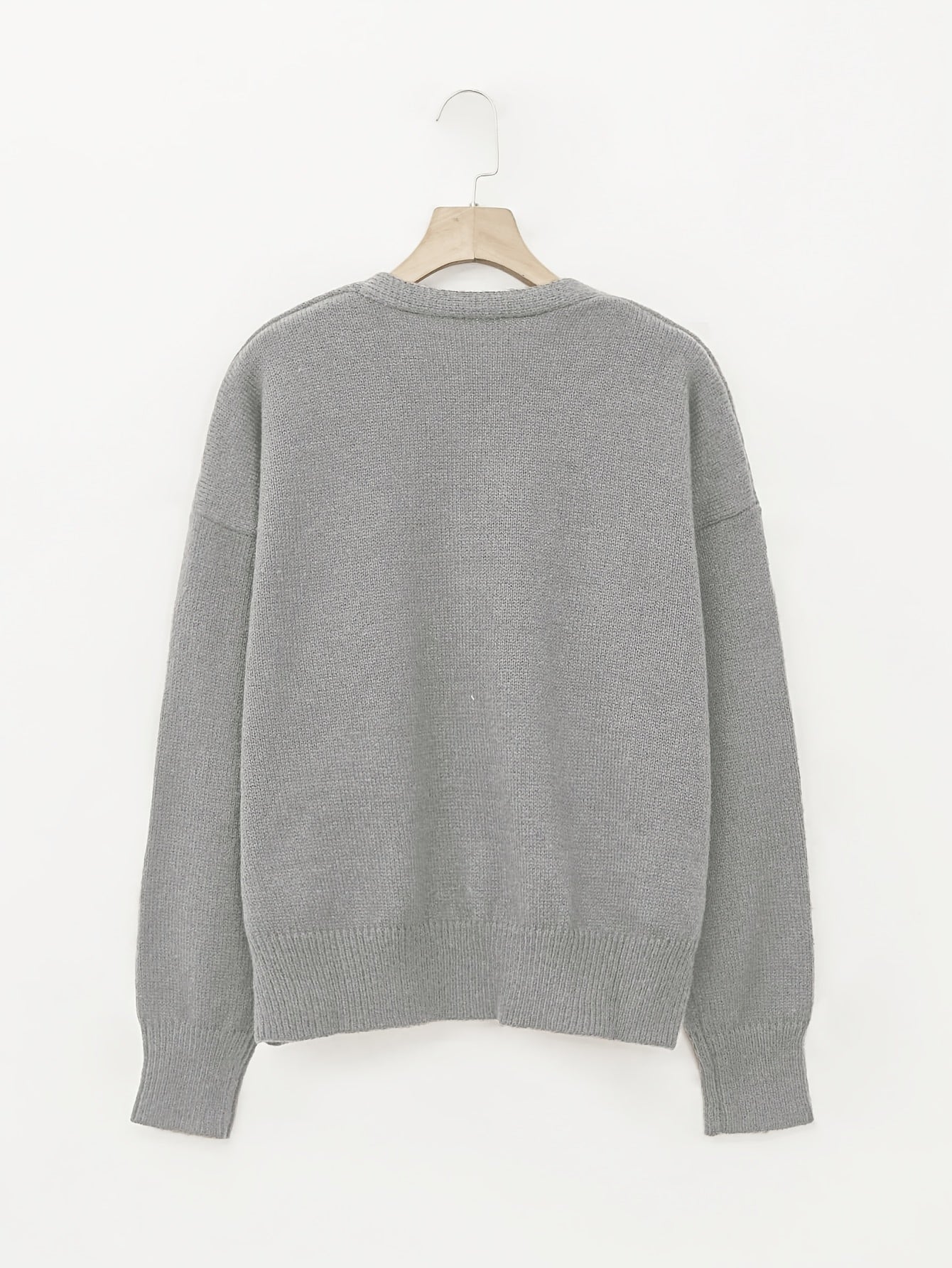 Comfortable Ribbed Cardigan Sweater for Women with V Neck Long Sleeve Button Front Oversized Relaxed Style