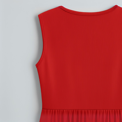 Effortless Wide Leg Jumpsuit for Women with V Neck Ruched Waist Sleeveless Flowing Style