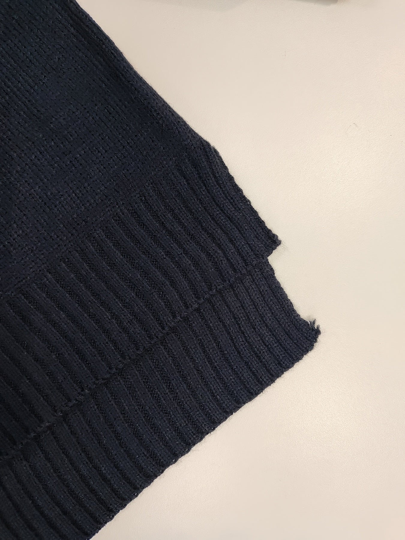 Comfortable Dark Blue Sweater Vest for Women with V Neck Sleeveless Ribbed Knit Relaxed Style