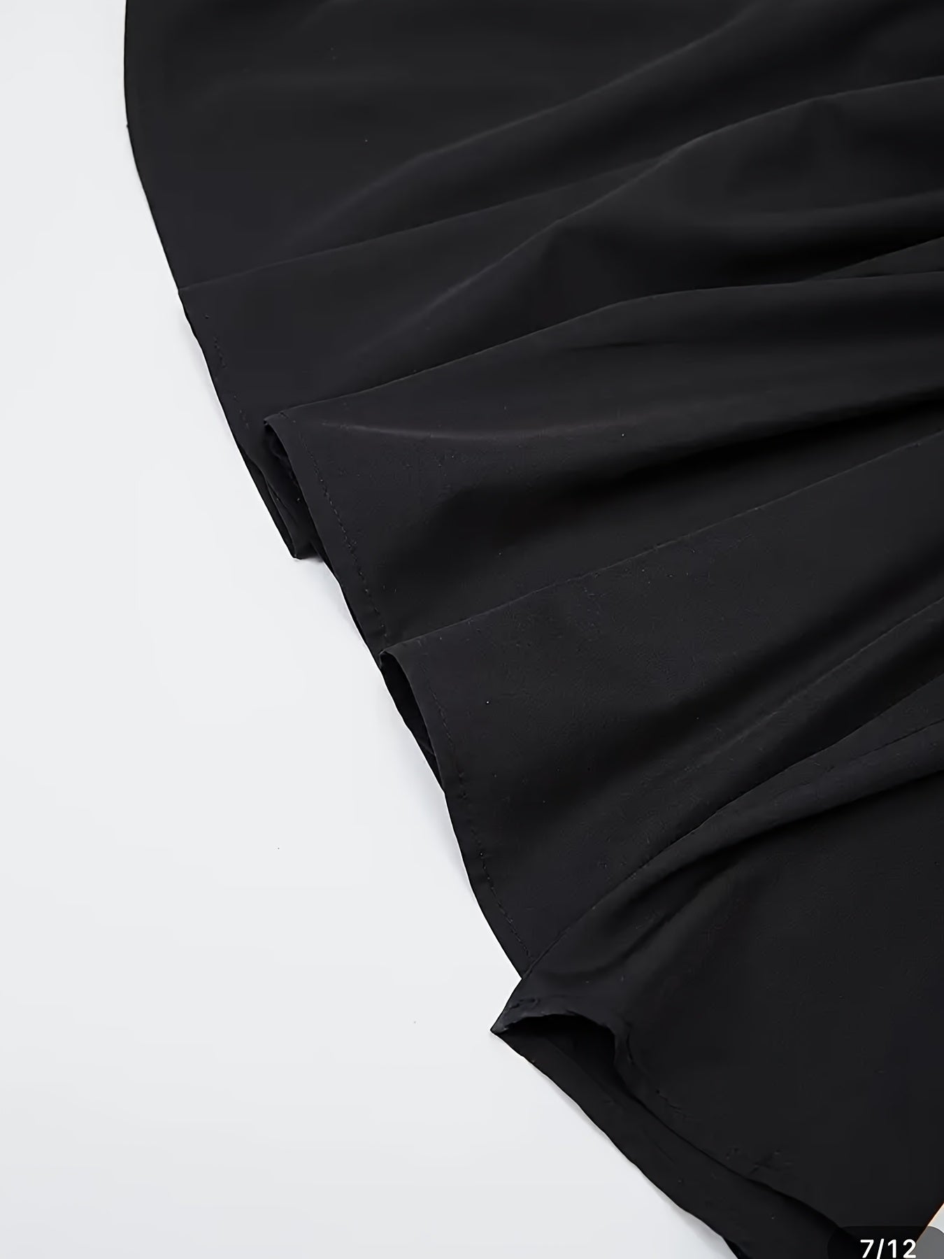 Elegant Black Satin Midi Dress for Women with Round Neck Sleeveless Belted Flared Style