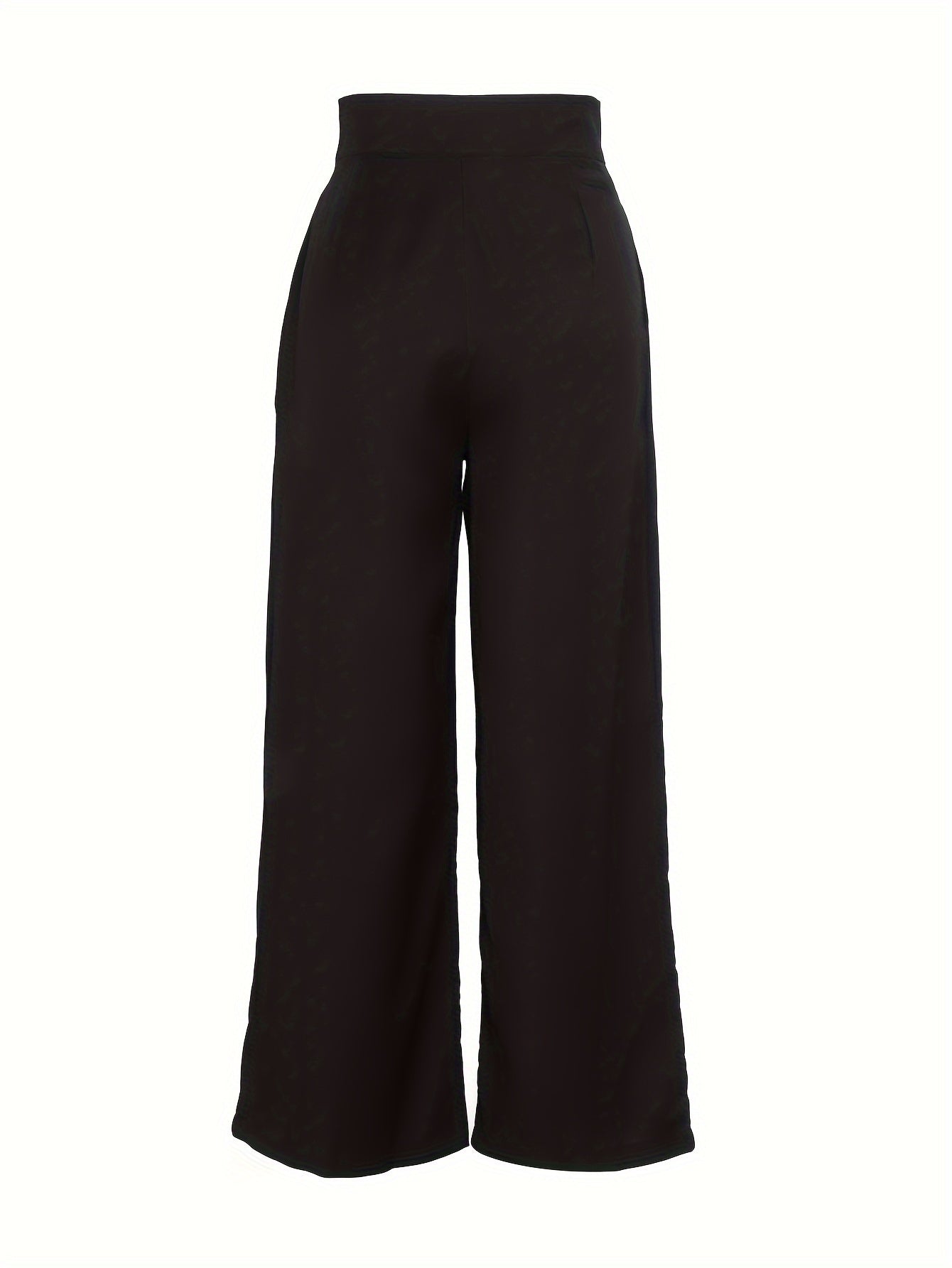 Effortless Khaki Wide Leg Pants for Women with High Waist Pleated Button Front Relaxed Tailored Style