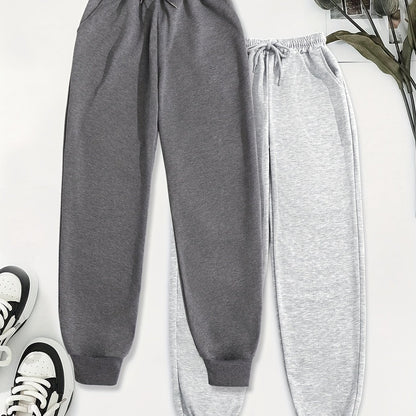 Effortless Fleece Jogger Pants for Women with High Waist Drawstring Tapered Cuffed Relaxed Style
