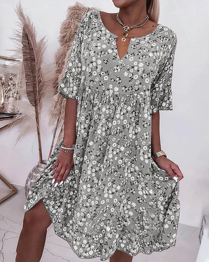 Women's Midi Sundress | V-Neck Floral