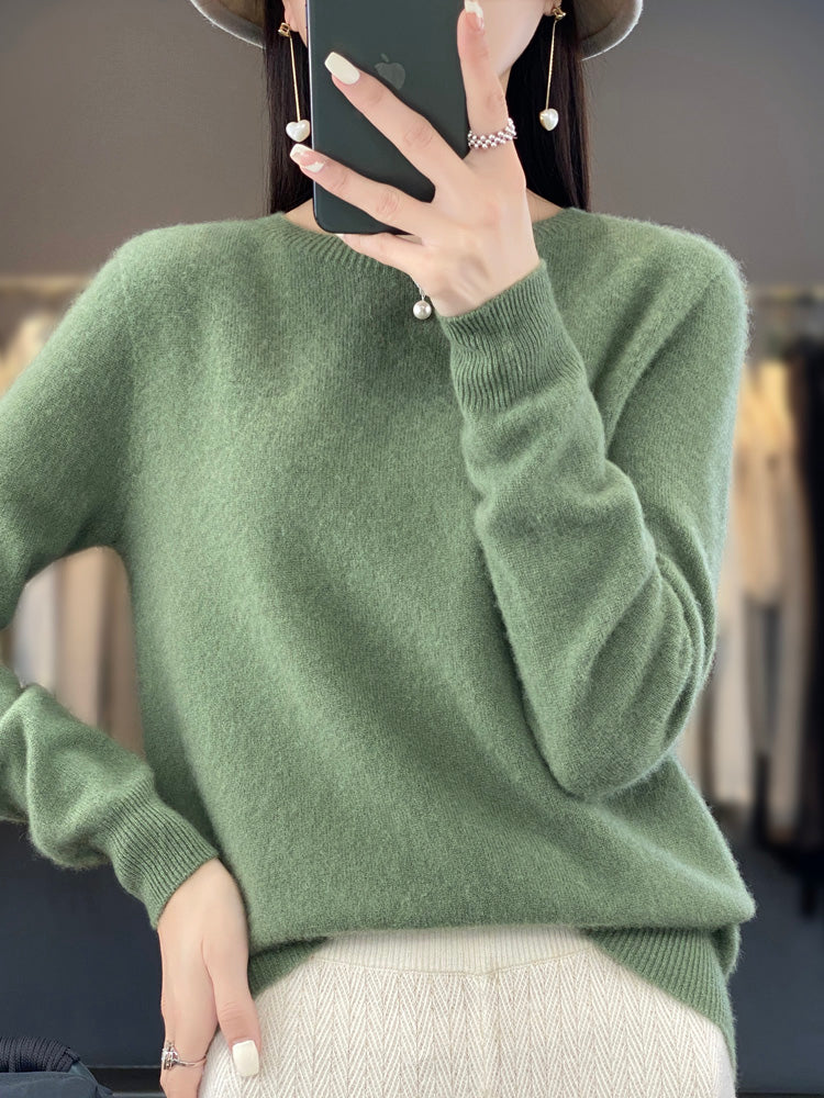 Fiona | Women's Classic Round Neck Long Sleeve Sweater