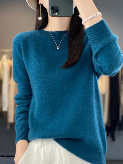 Fiona | Women's Classic Round Neck Long Sleeve Sweater