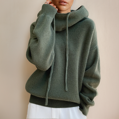 Marlowe | Women's Oversized Hooded Long Sleeve Sweater