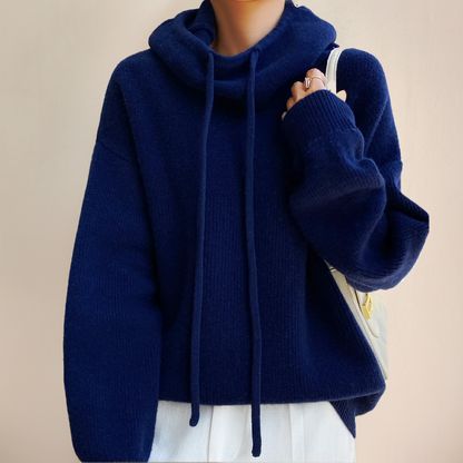 Marlowe | Women's Oversized Hooded Long Sleeve Sweater