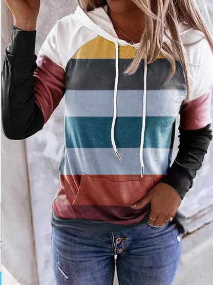 Reese | Women's Colorblock Drawstring Casual Hoodie