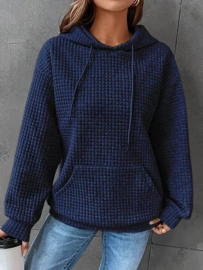Sloane | Women's Textured Drawstring Hoodie