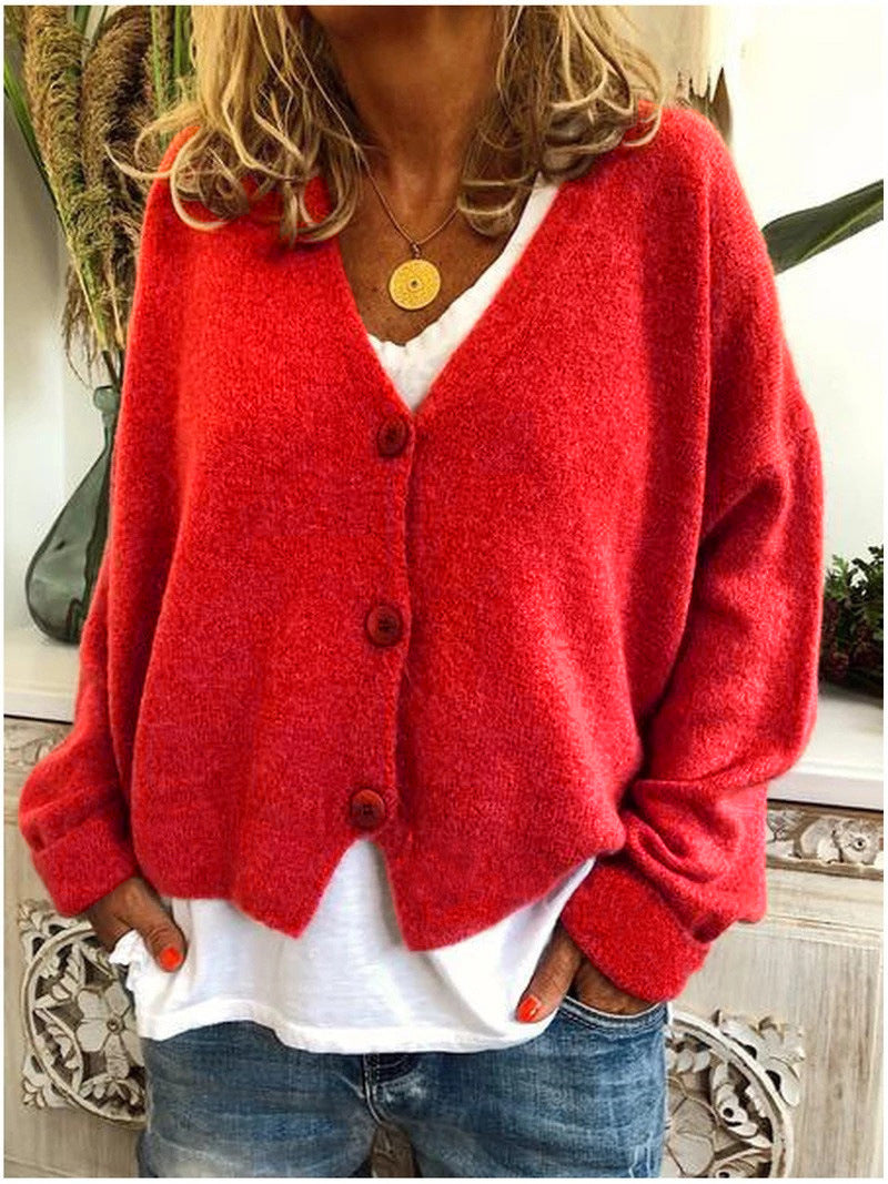 Willow | Women's Plain V-Neck Cardigan