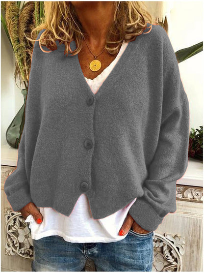 Willow | Women's Plain V-Neck Cardigan