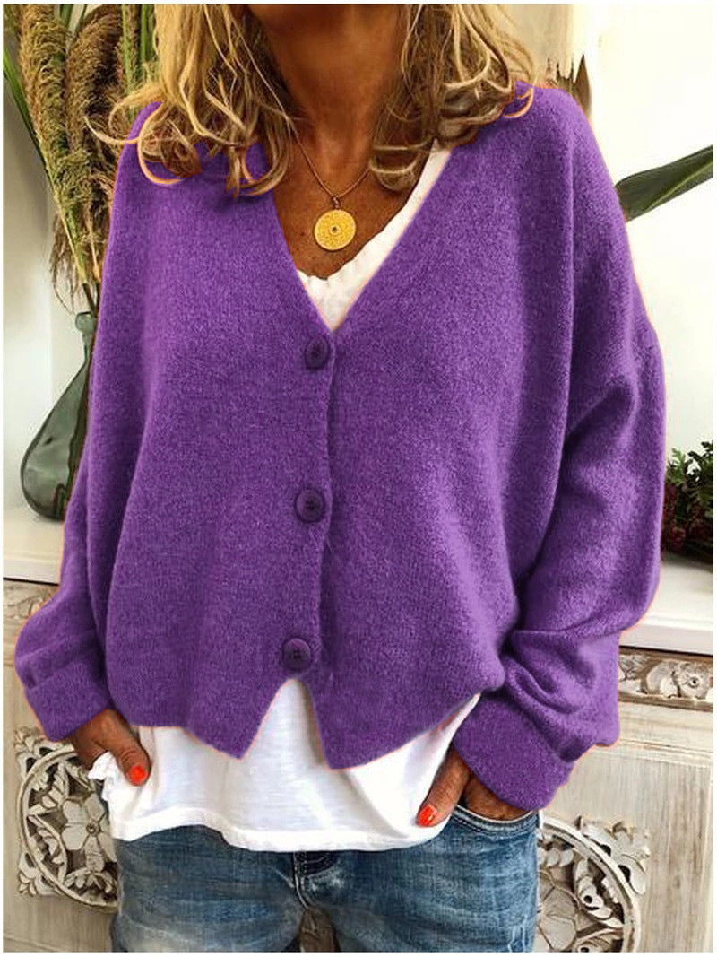 Willow | Women's Plain V-Neck Cardigan