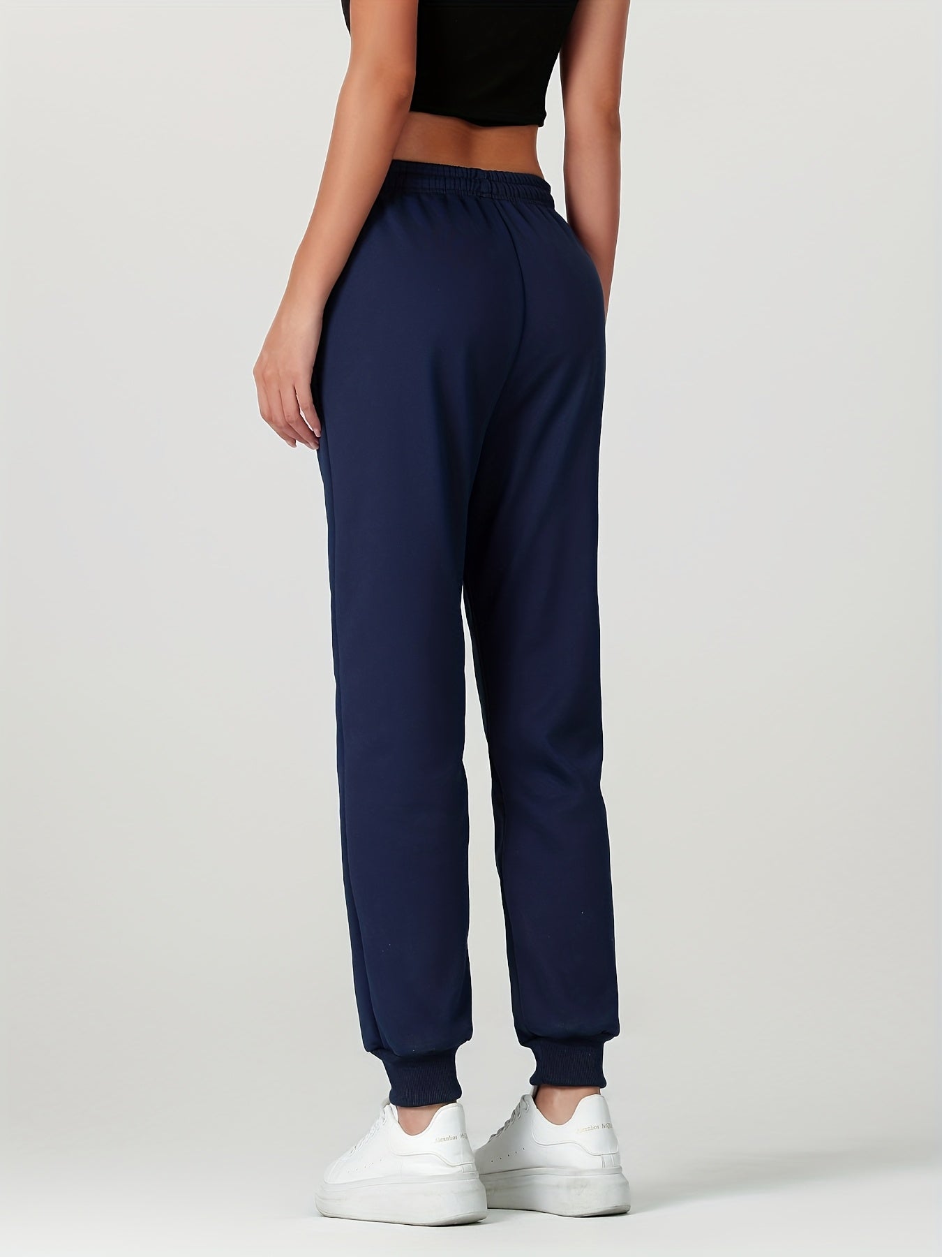 Comfortable Sherpa Lined Jogger Sweatpants for Women with High Waist Drawstring Zip Pocket Cinched Ankle Relaxed Style