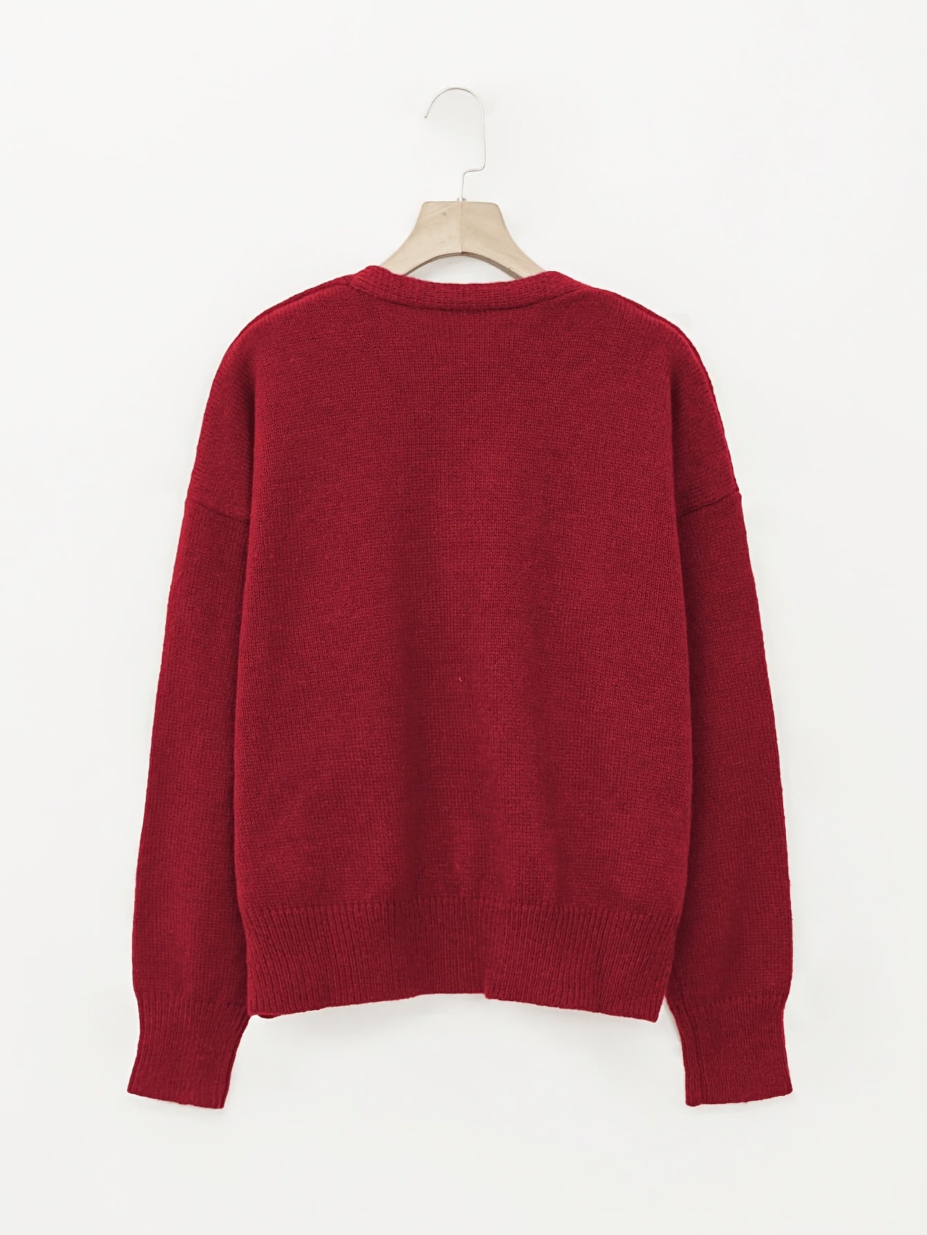 Comfortable Ribbed Cardigan Sweater for Women with V Neck Long Sleeve Button Front Oversized Relaxed Style