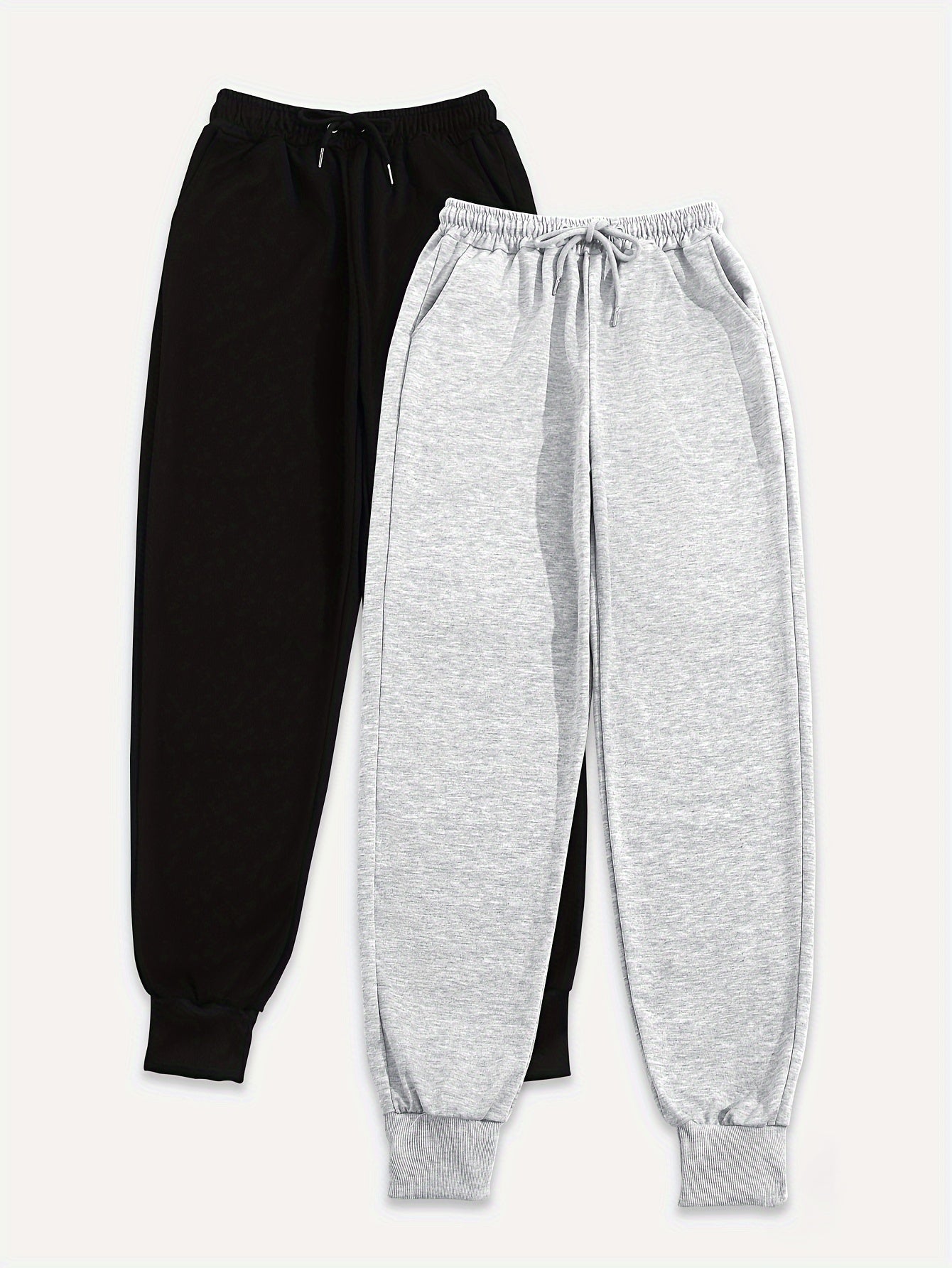 Effortless Fleece Jogger Pants for Women with High Waist Drawstring Tapered Cuffed Relaxed Style