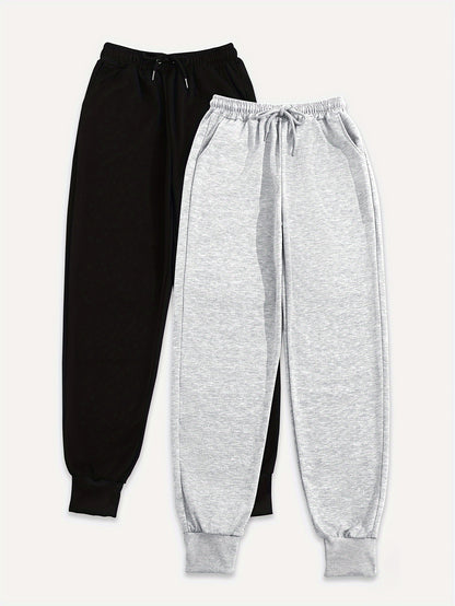 Effortless Fleece Jogger Pants for Women with High Waist Drawstring Tapered Cuffed Relaxed Style