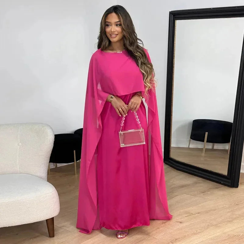 Calloway | Women's Cape Sleeve Maxi Dress Wedding Guest