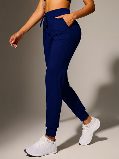 Effortless Jogger Pants for Women with High Waist Drawstring Tapered Cuffed Casual Style