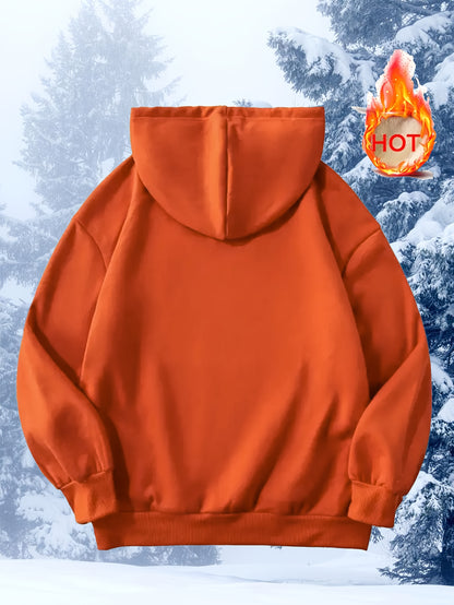Comfortable Sherpa Lined Hoodie for Women with Hood Long Sleeve Relaxed Oversized Knit Style