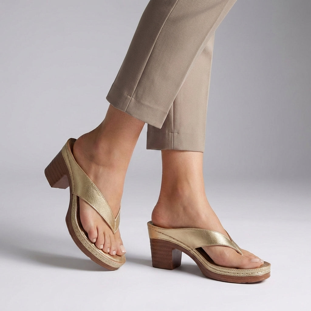 Daphne | Women's Block Heel Thong Platform Sandal