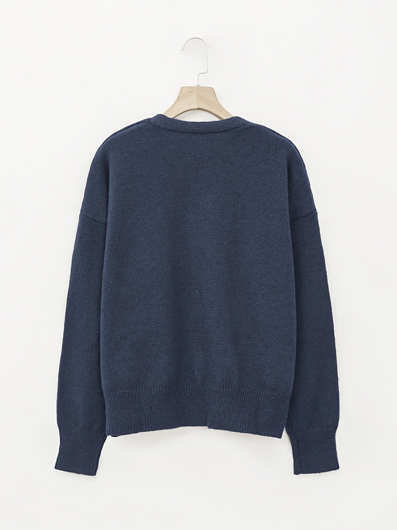Comfortable Ribbed Cardigan Sweater for Women with V Neck Long Sleeve Button Front Oversized Relaxed Style