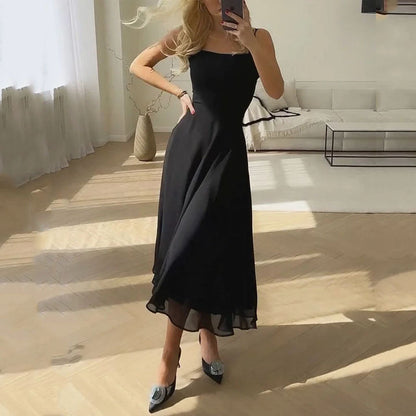 Delancey | Women's Square Neck Sleeveless Midi Dress