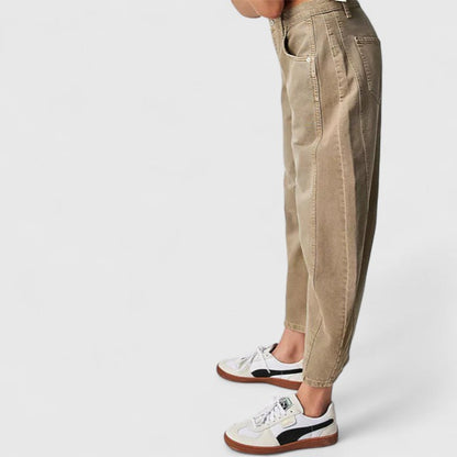 Dovina | Women's High Waist Barrel Leg Jeans