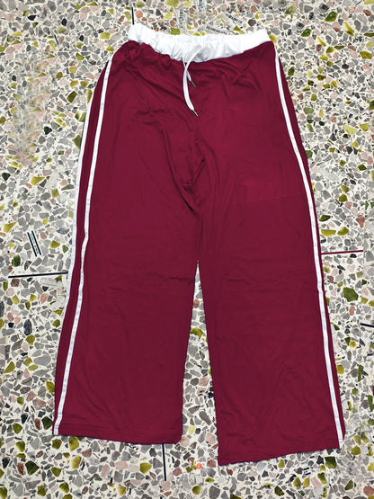 Effortless Wide Leg Track Pants for Women with High Waist Drawstring Side Stripe Relaxed Style
