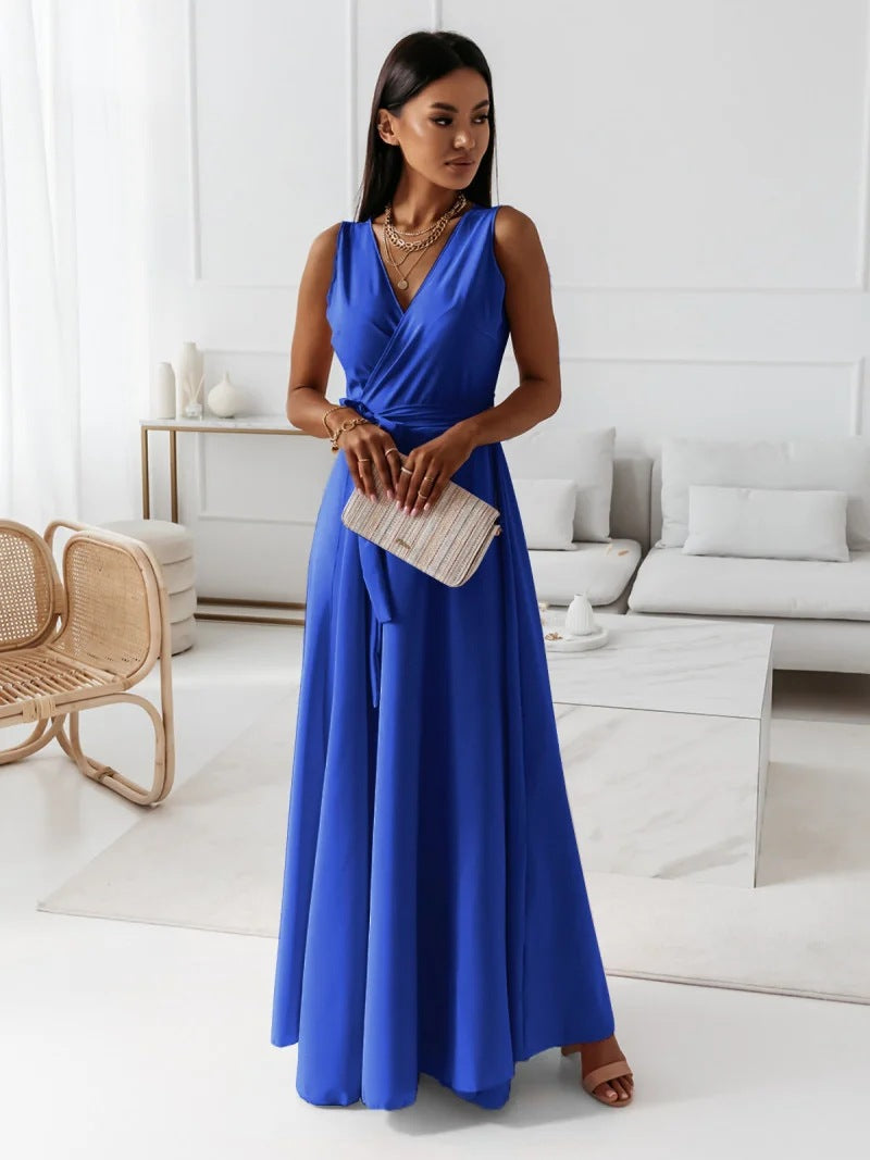 Sorenza | Women's V-Neck Wrap Maxi Dress