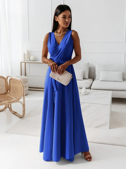 Sorenza | Women's V-Neck Wrap Maxi Dress