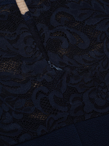 Elegant Mother of the Bride Lace Bodycon Dress for Women with High Neck Sleeve Style
