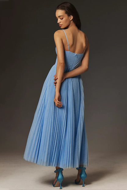 Elegant Wedding Guest Dress for Women with One Shoulder Flowing Midi Formal Style