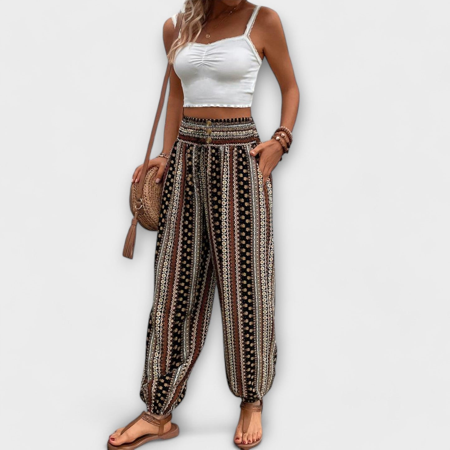 Zindra | Women's Boho Printed Harem Pants